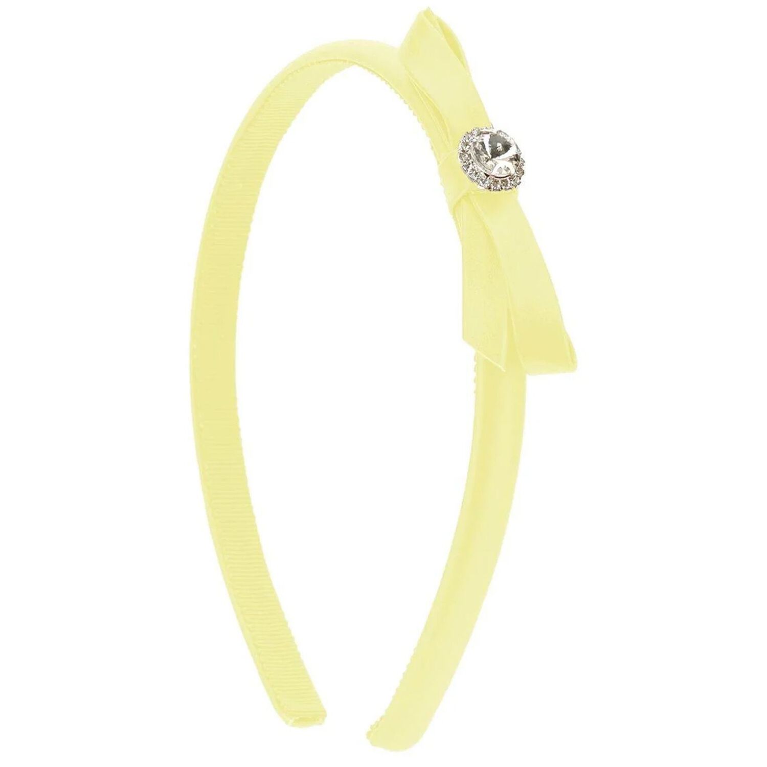 Girls Yellow Bow Headband, 1, hi-res