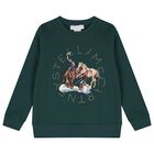 Boys Green Horse Logo Sweatshirt, 1, hi-res