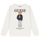 Boys Ivory Teddy Bear Logo Sweatshirt, 1, hi-res