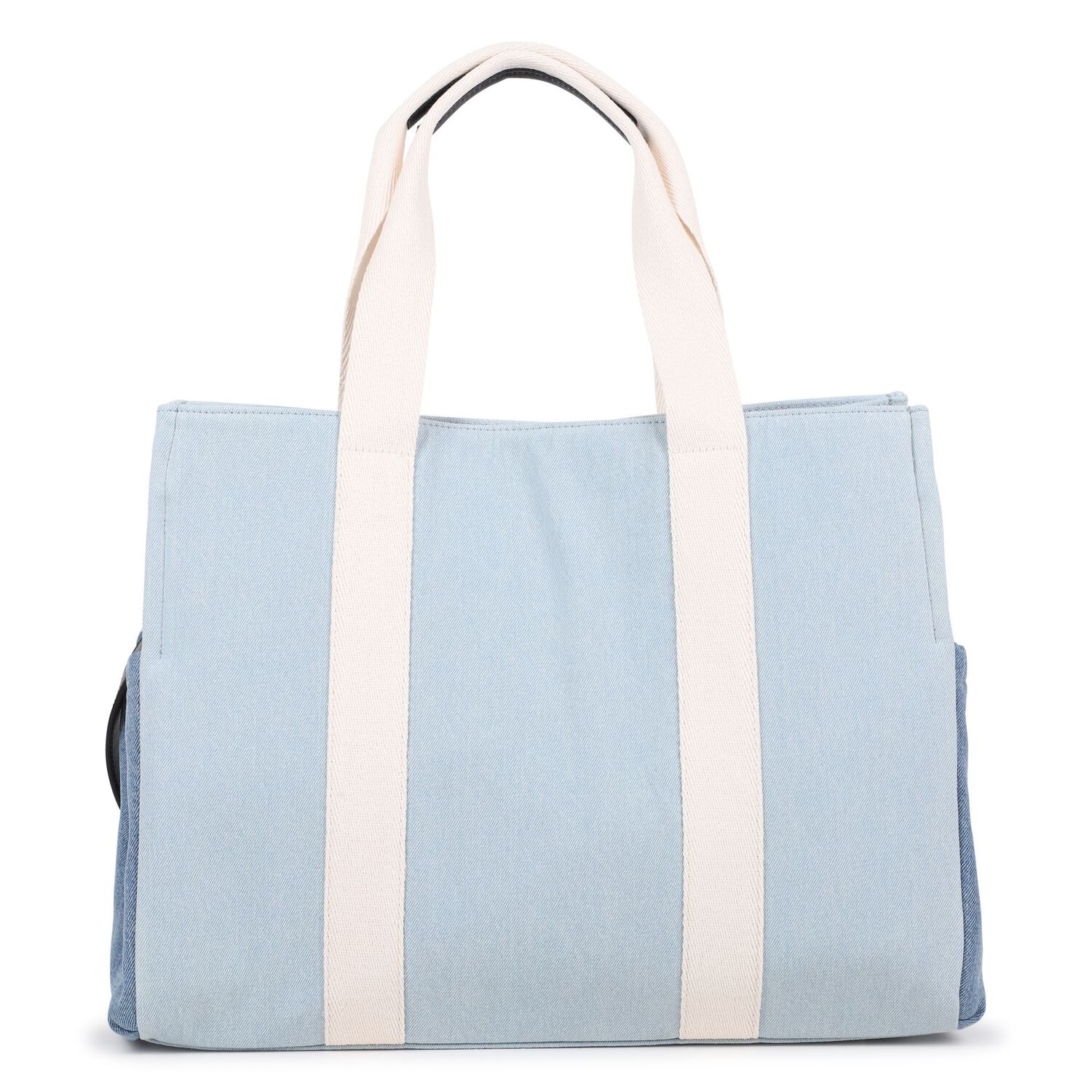 Blue Logo Denim Baby Changing Bag, 1, hi-res