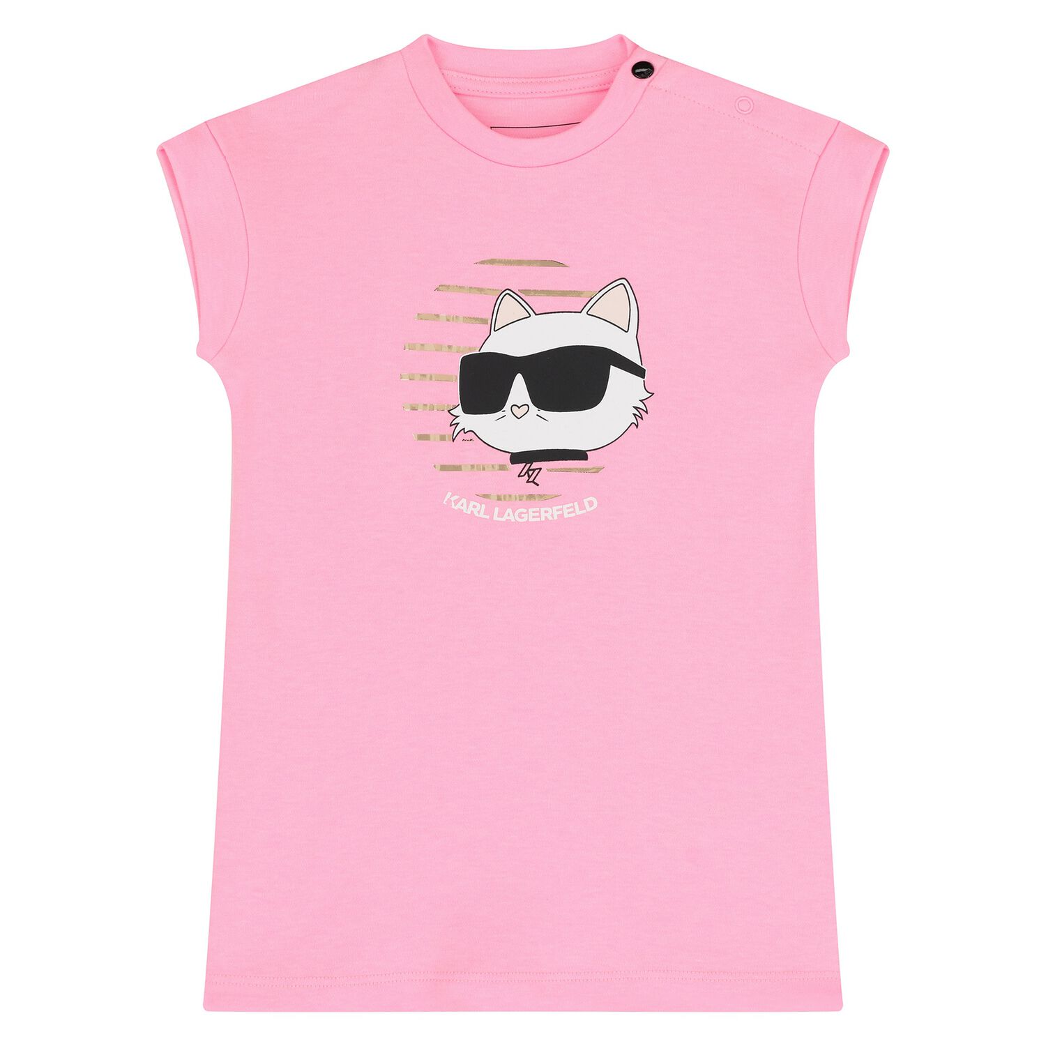 Girls Pink Choupette Logo Dress, 1, hi-res
