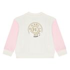 Younger Girls White & Pink Tracksuit Set (3 Piece), 1, hi-res