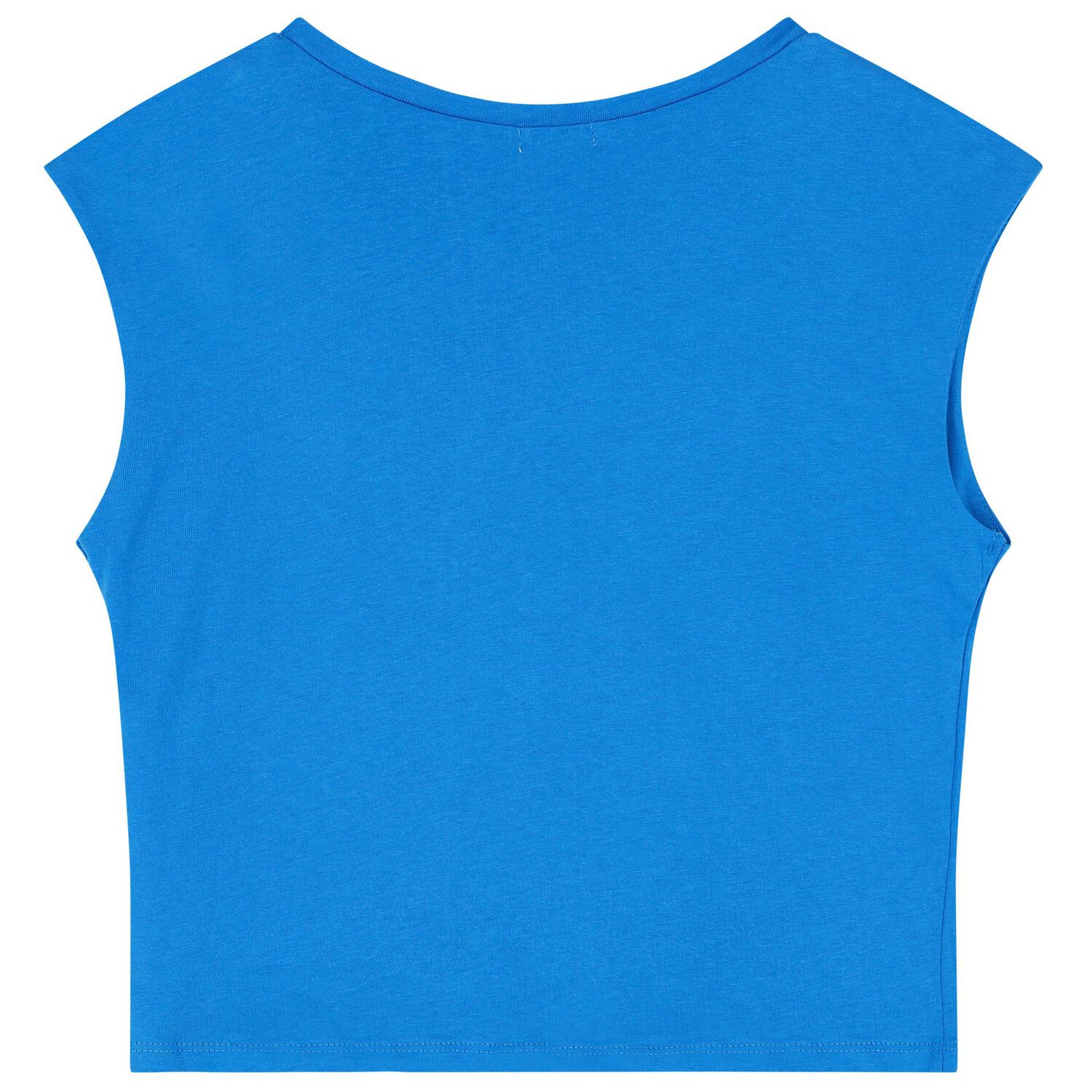 توب بنات بالشعار باللون الأزرق, 1, hi-res