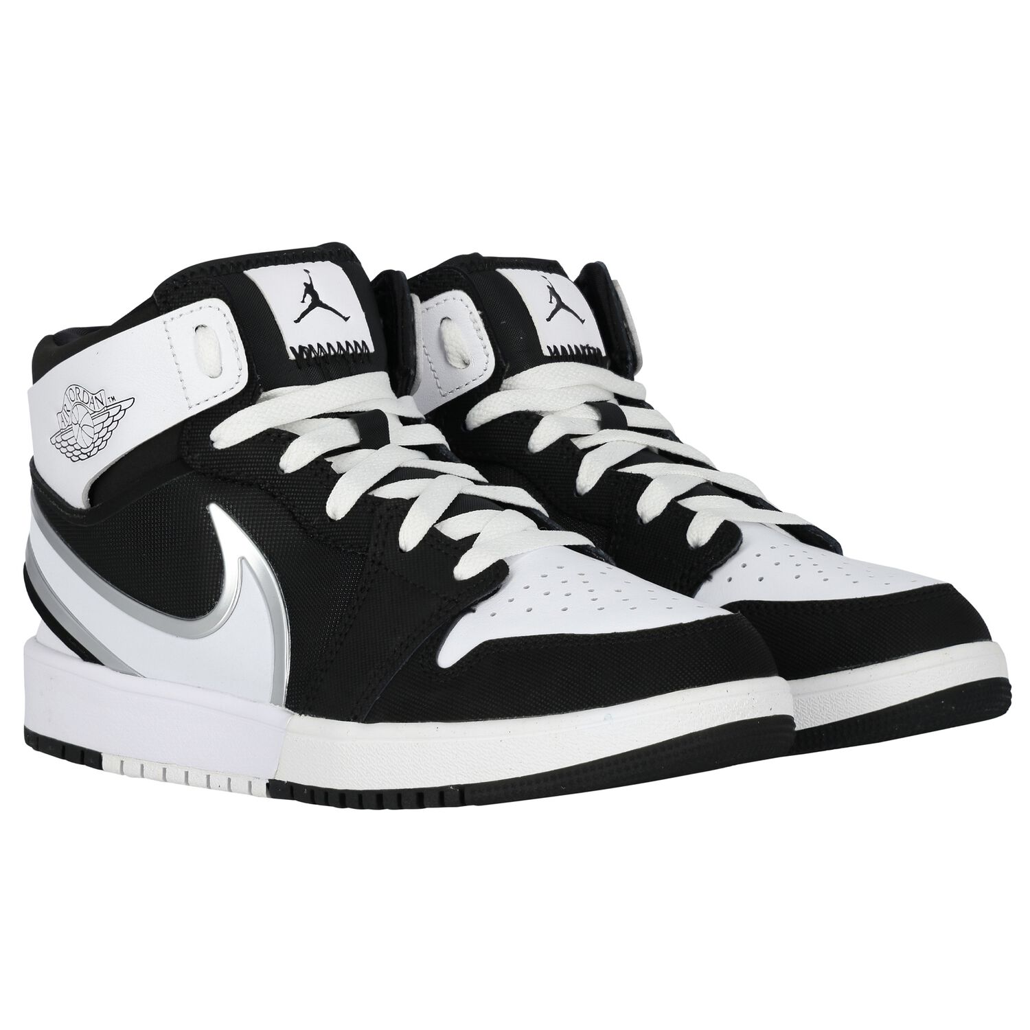 Nike Kids Black White Jordan Mid Easyon Trainers Junior Couture