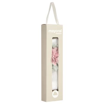 Baby Girls White & Pink Flower Headband 