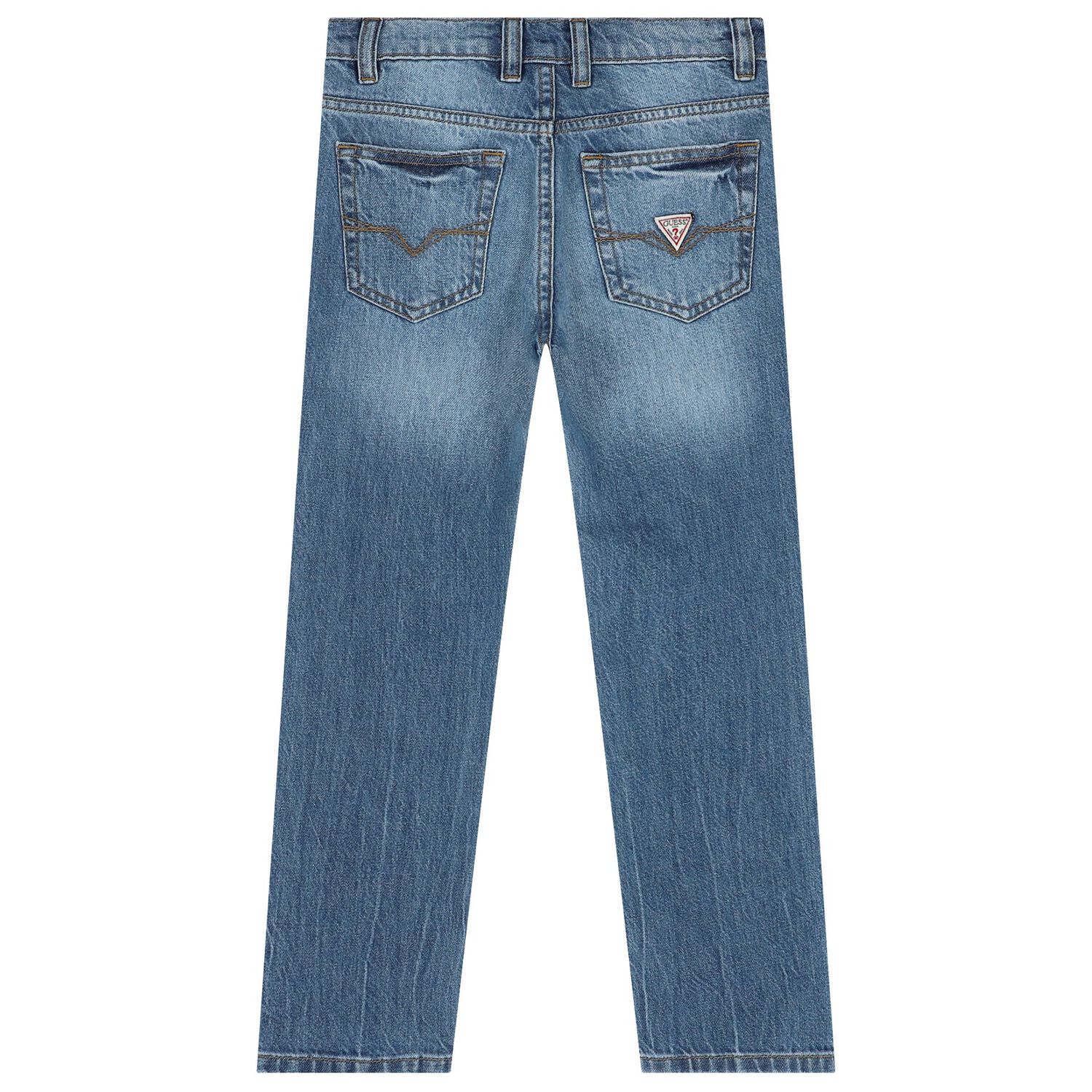 Boys Blue Logo Denim Jeans, 1, hi-res image number null