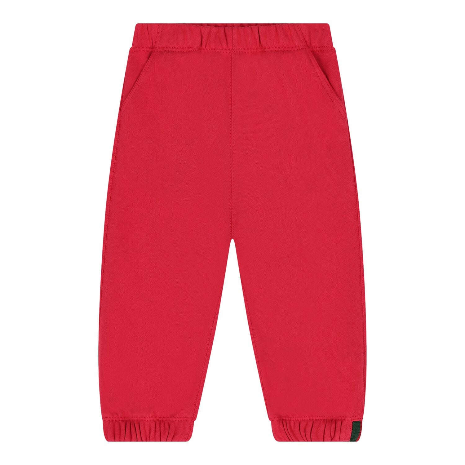 Baby Boys Red Web Striped Joggers, 1, hi-res