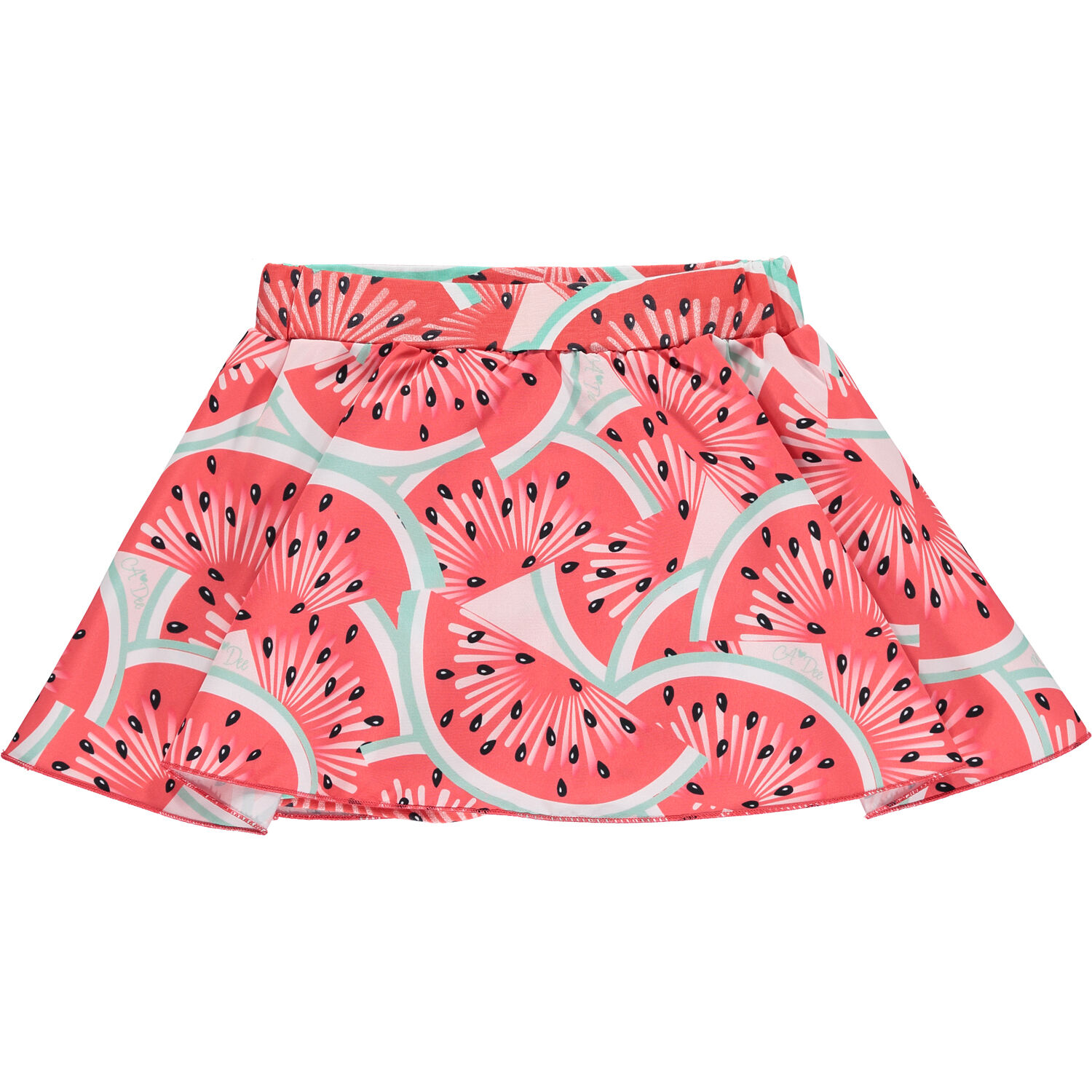 Girls White & Red Watermelon Skort Set, 1, hi-res