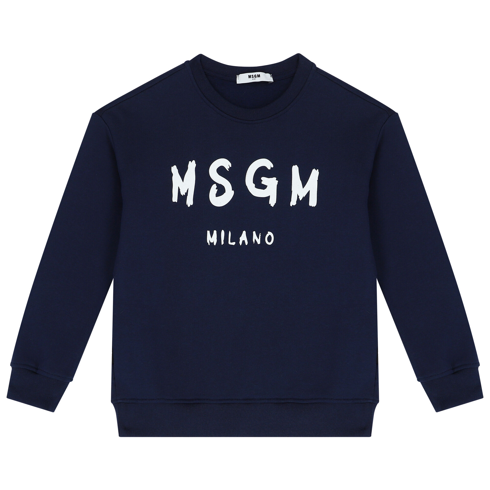 MSGM スウェット ネイビー MSGM Navy Logo Sweatshirt | Junior Couture USA
