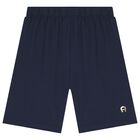 Boys White & Navy Blue Logo Pyjamas, 1, hi-res