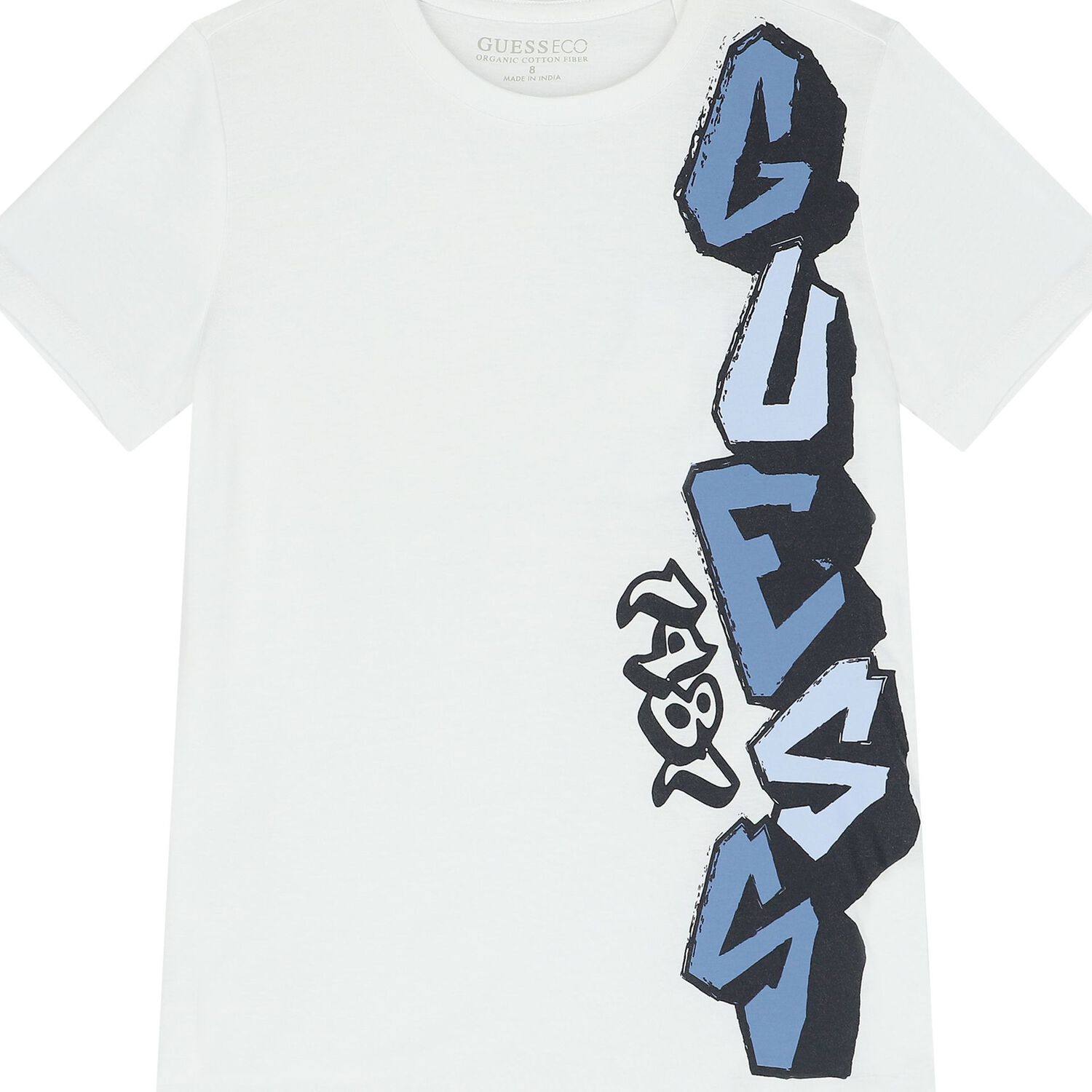 Boys White Graffiti Logo T-Shirt, 1, hi-res image number null