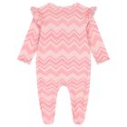 Baby Girls Pink Zig Zag Babygrow Set , 1, hi-res