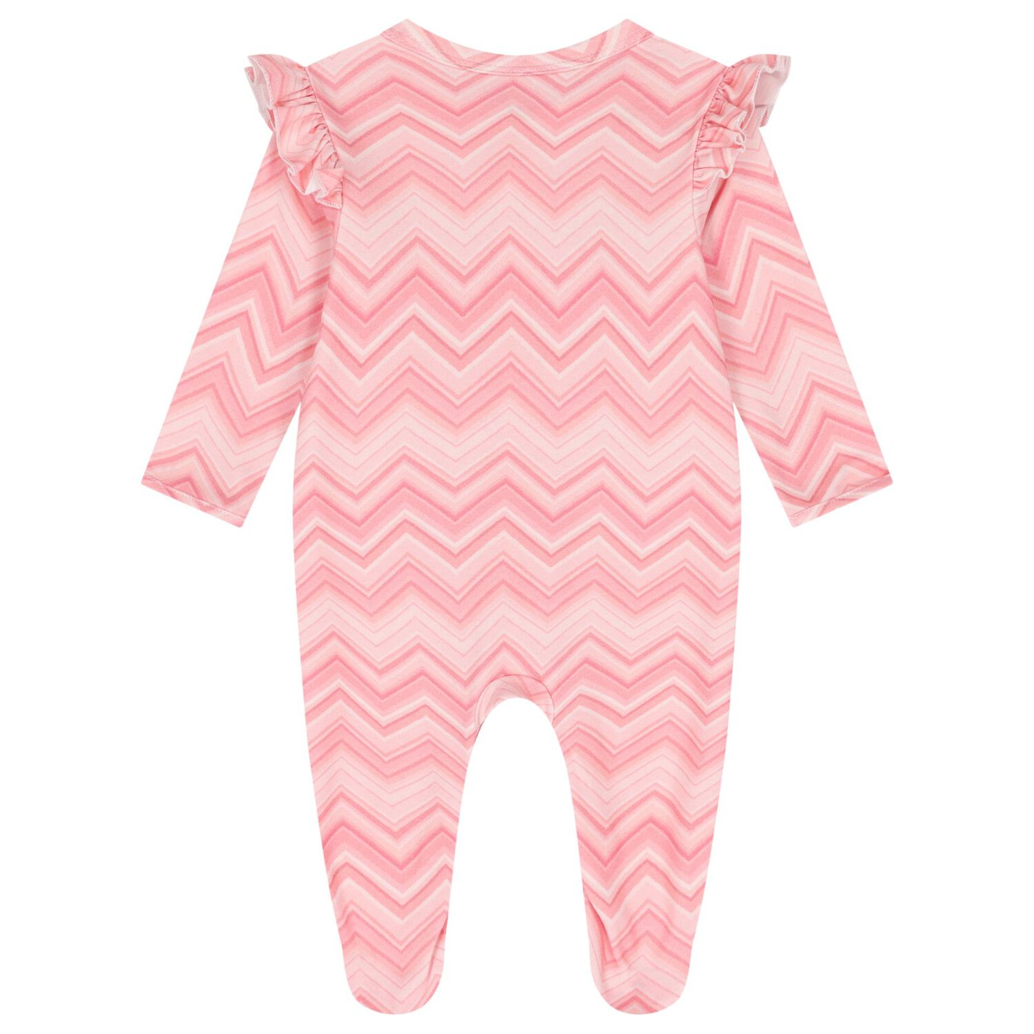 Baby Girls Pink Zig Zag Babygrow Set , 1, hi-res