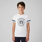 Boys White Logo T-Shirt, 1, hi-res