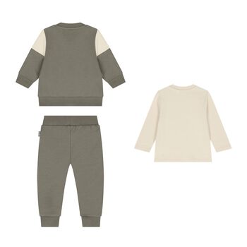 Baby Boys Beige & Ivory Logo Tracksuit Gift Set