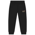 Boys Black Logo Joggers, 1, hi-res