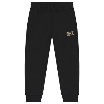 Boys Black Logo Joggers