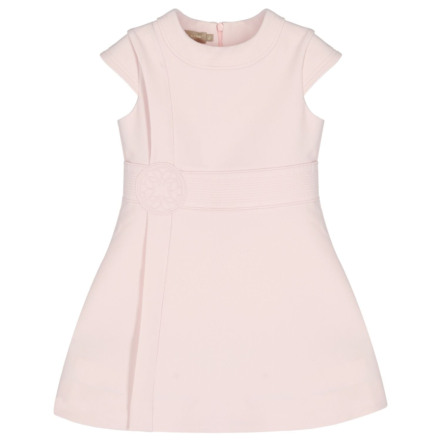 Girls Pink Crepe Dress, 1, hi-res