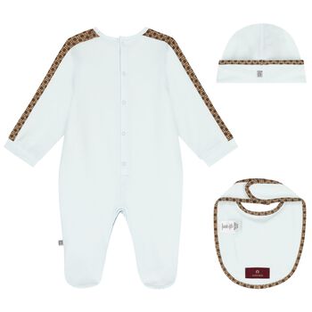 Baby Boys Blue Logo Teddy Bear Gift Set