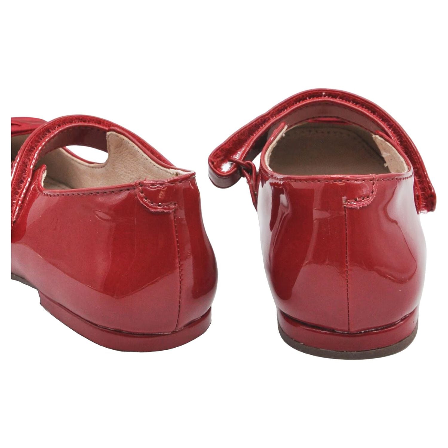 Girls Red Patent Leather Ballerina Shoes, 2, hi-res