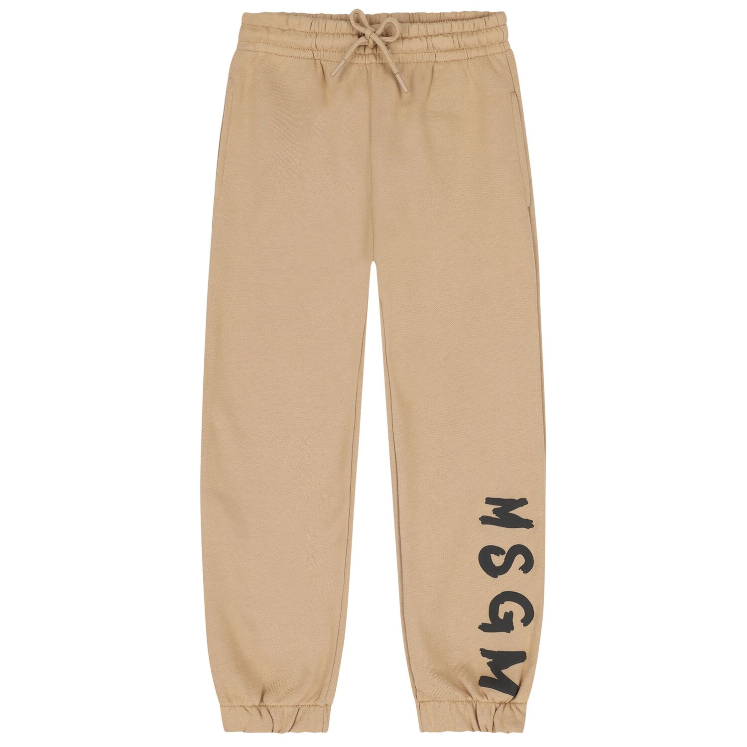 Beige Logo Joggers, 2, hi-res