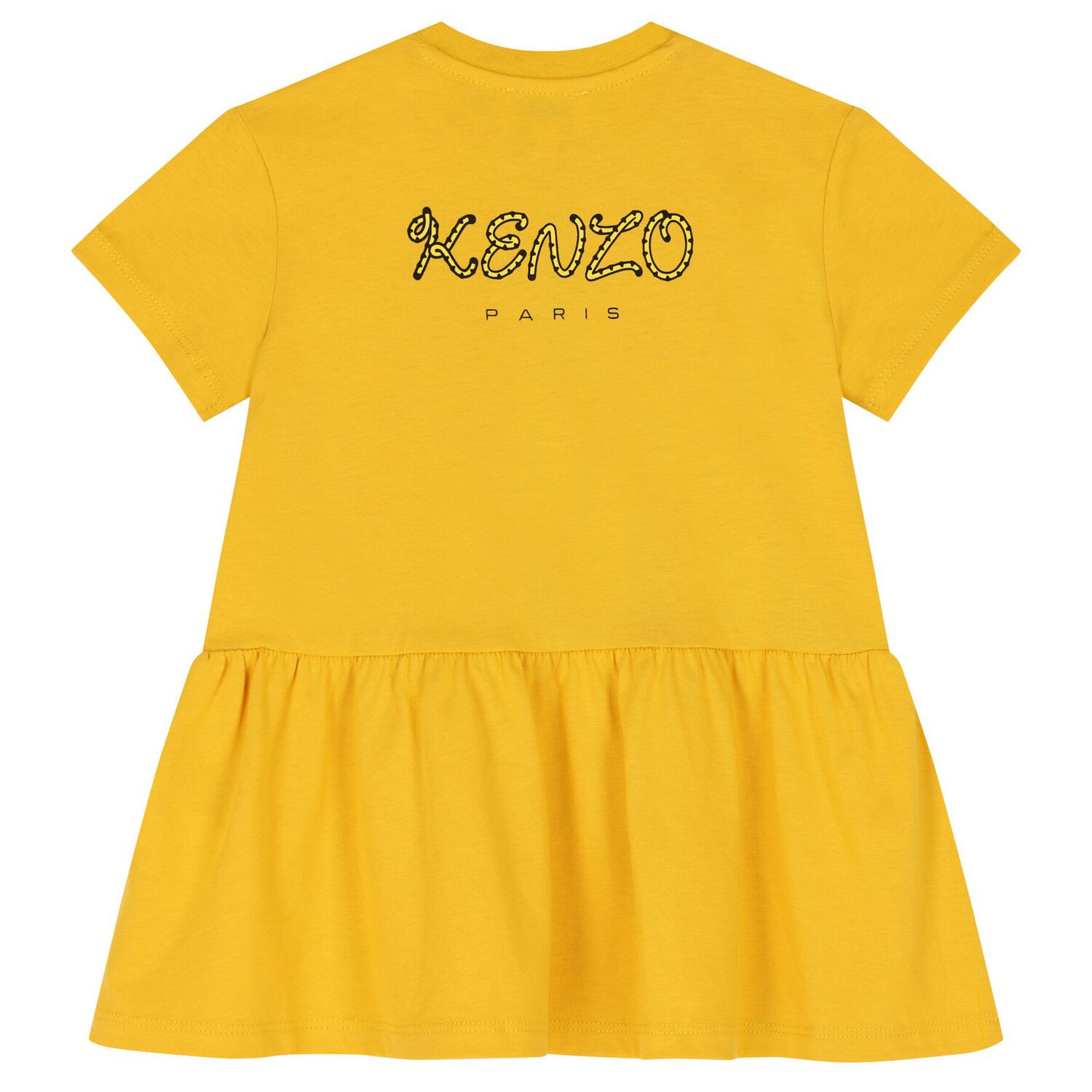 Younger Girls Logo Tiger Yellow Dress, 1, hi-res