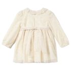 Younger Girls Ivory Tulle Dress, 2, hi-res