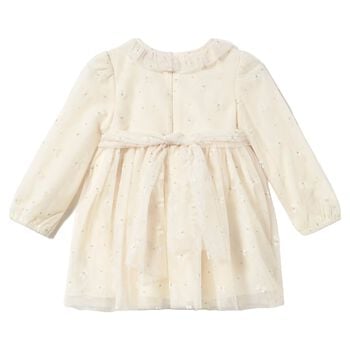 Younger Girls Ivory Tulle Dress