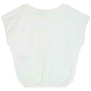 Girls White Logo T-Shirt