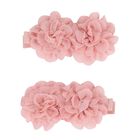 Girls Pink Tulle Flower Hairclips ( 2 Pack ), 1, hi-res