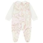 Baby Girls Ivory, Beige & Pink Geo Map Babygrow Gift Set, 1, hi-res