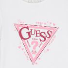 Girls White Glittery Logo T-Shirt, 1, hi-res