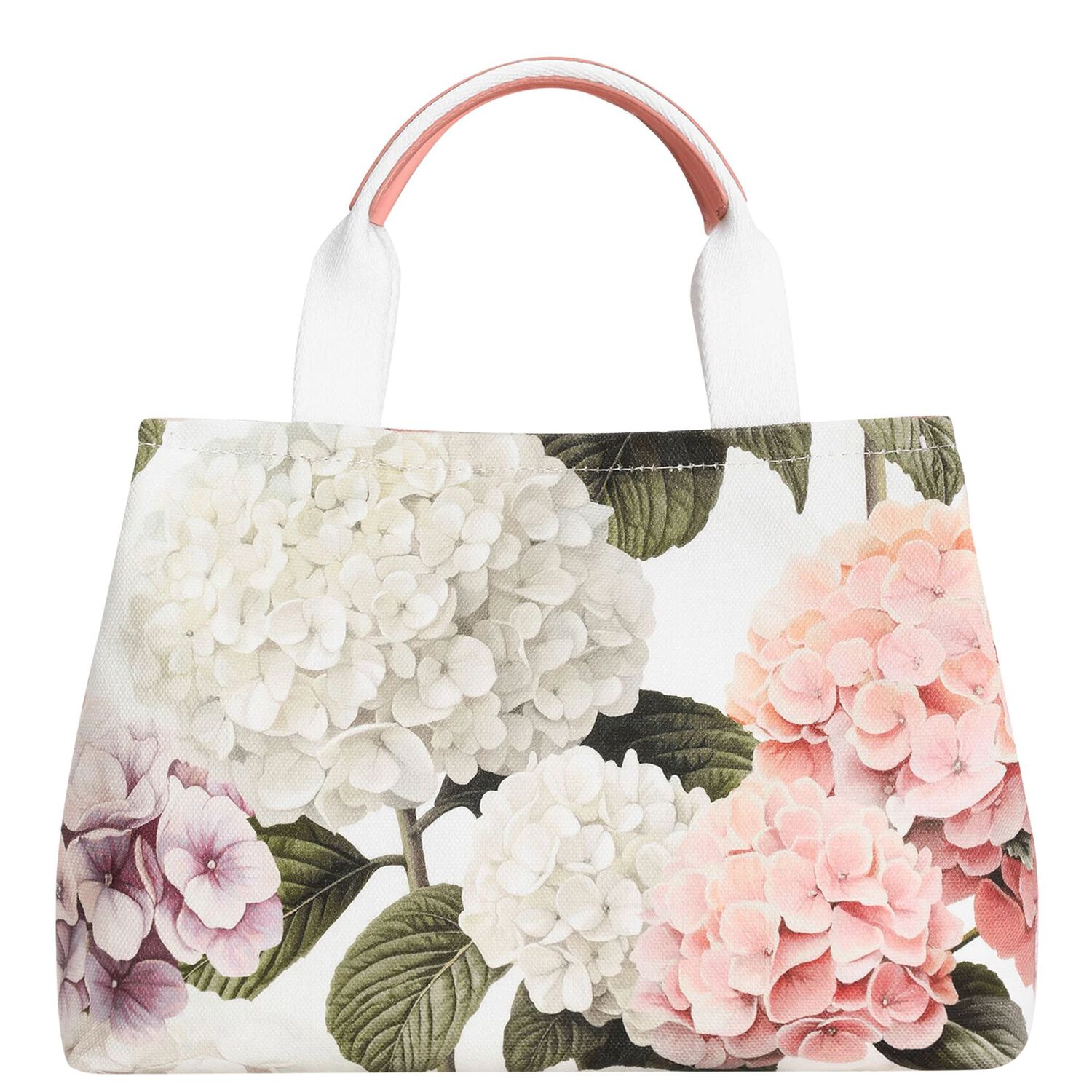 Girls Pink Floral Canvas Bag, 1, hi-res
