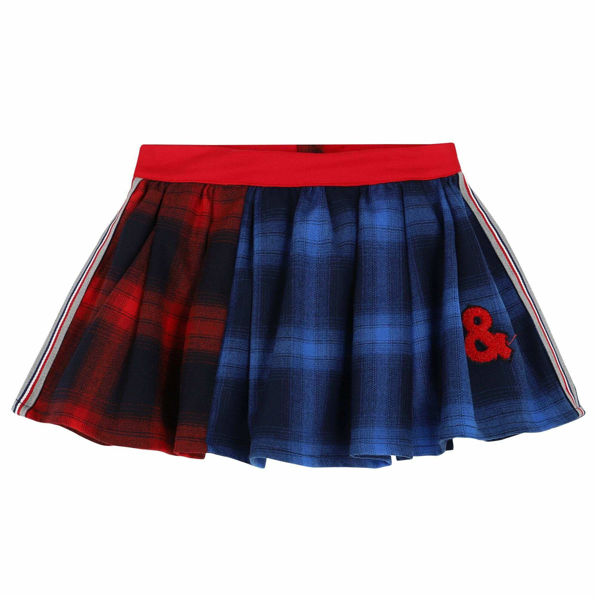 Blue red sales plaid pleated skirt