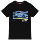 تيشيرت بالشعار باللون الأسود للأولاد, 1, hi-res