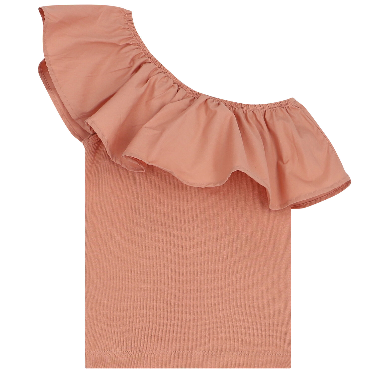 Girls Beige Ruffle Top, 3, hi-res image number null