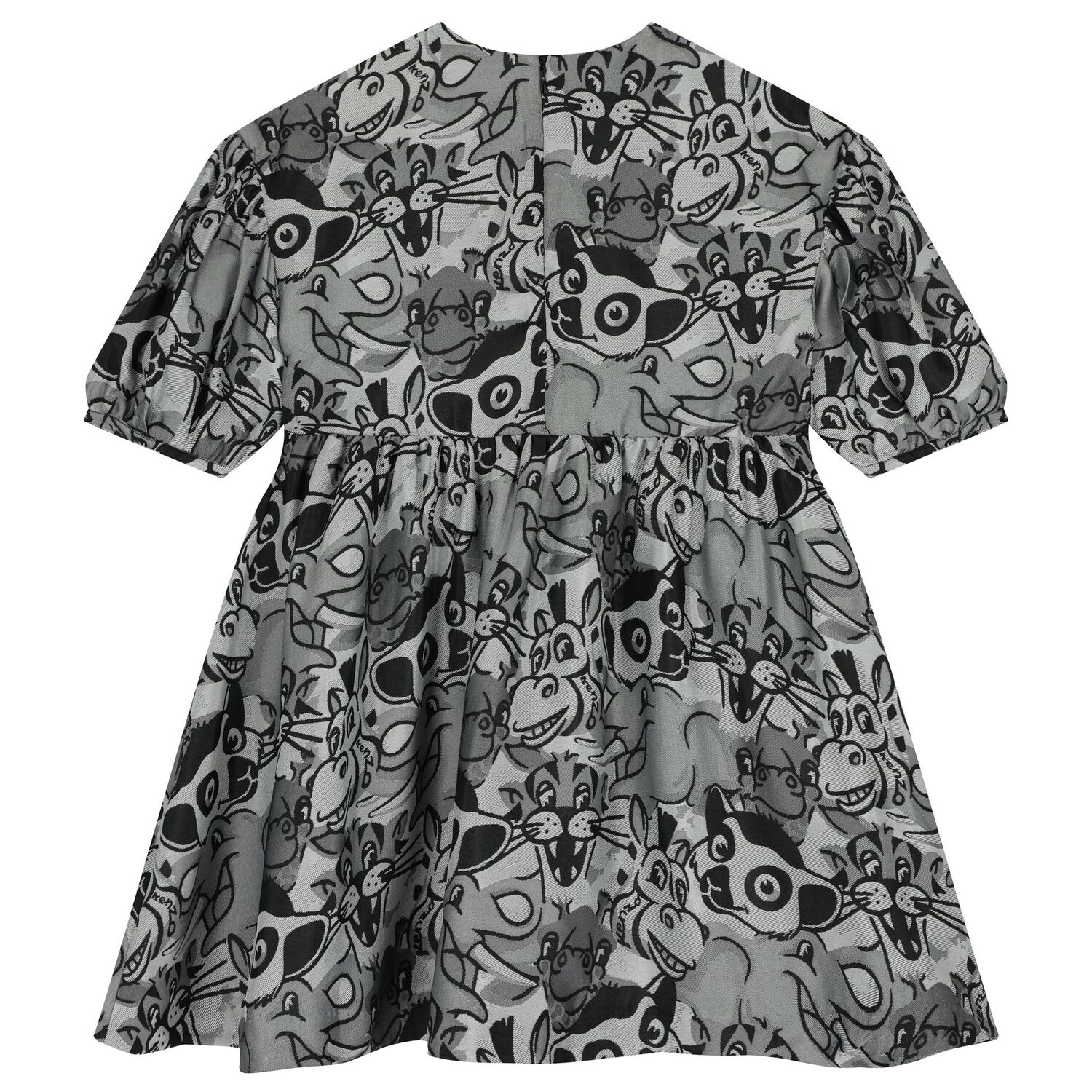 Girls Grey Safari Dress, 1, hi-res