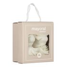 طقم  بنات ربطة رأس و جوارب باللون العاجي, 1, hi-res