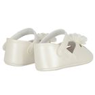 Baby Girls Ivory Flower Pre Walker Shoes, 1, hi-res