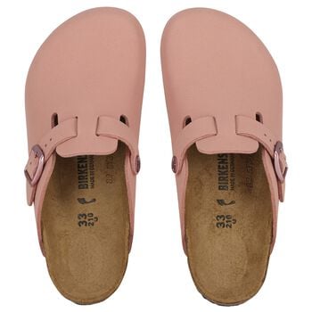Girls Pink Logo Leather Clog 
