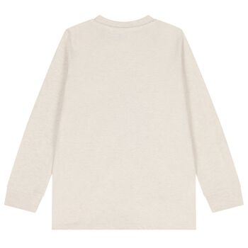 Boys Beige Tiger Long Sleeve Top