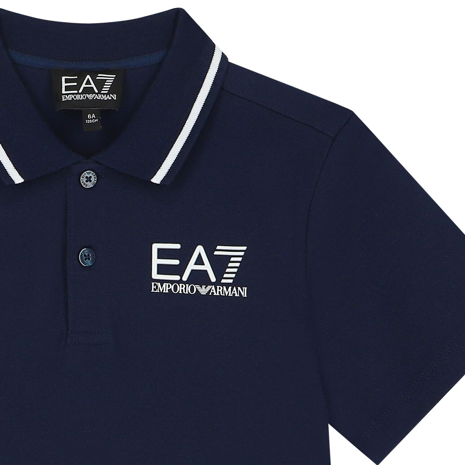Boys Navy Blue Logo Polo Shirt, 4, hi-res