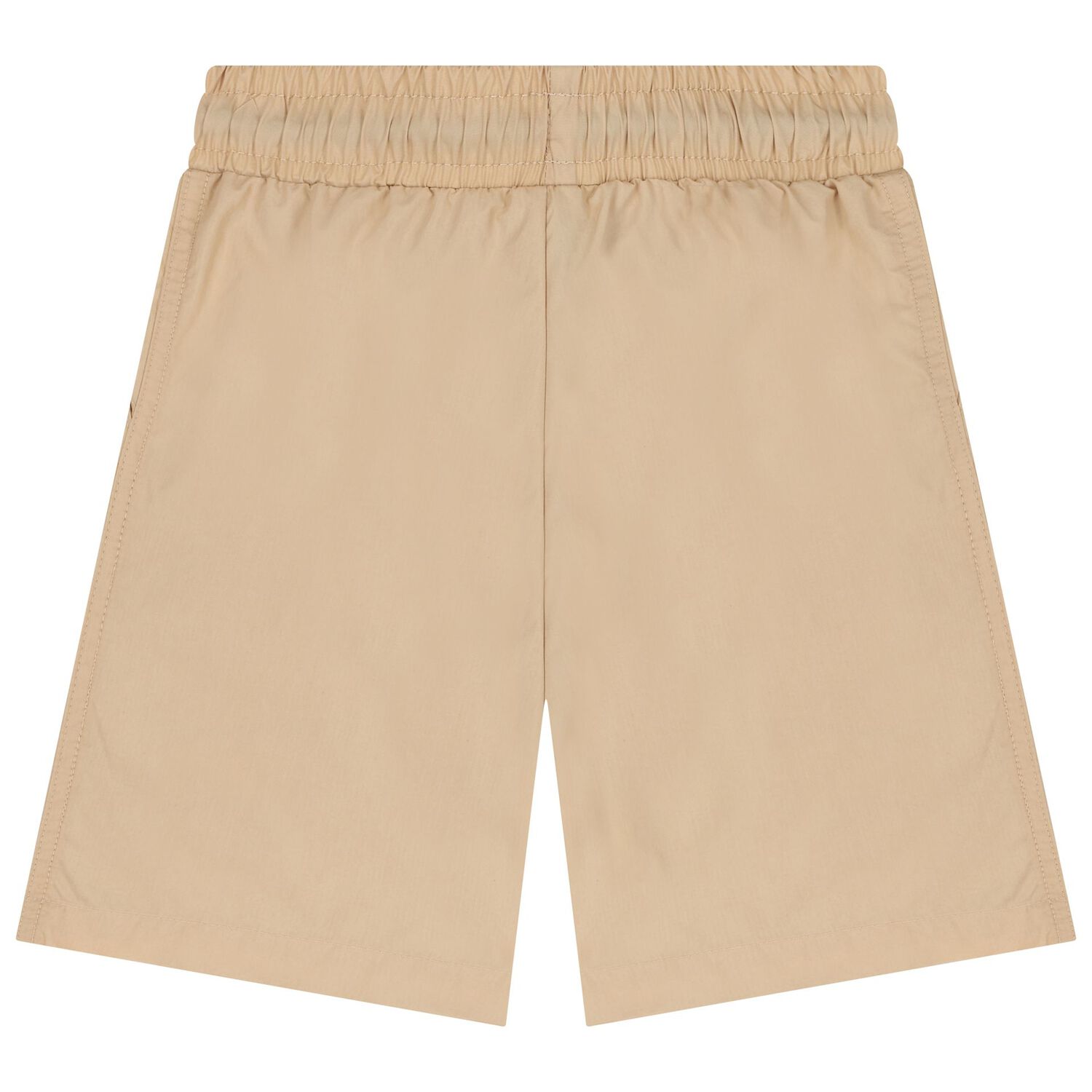 Boys Beige Logo Shorts, 1, hi-res