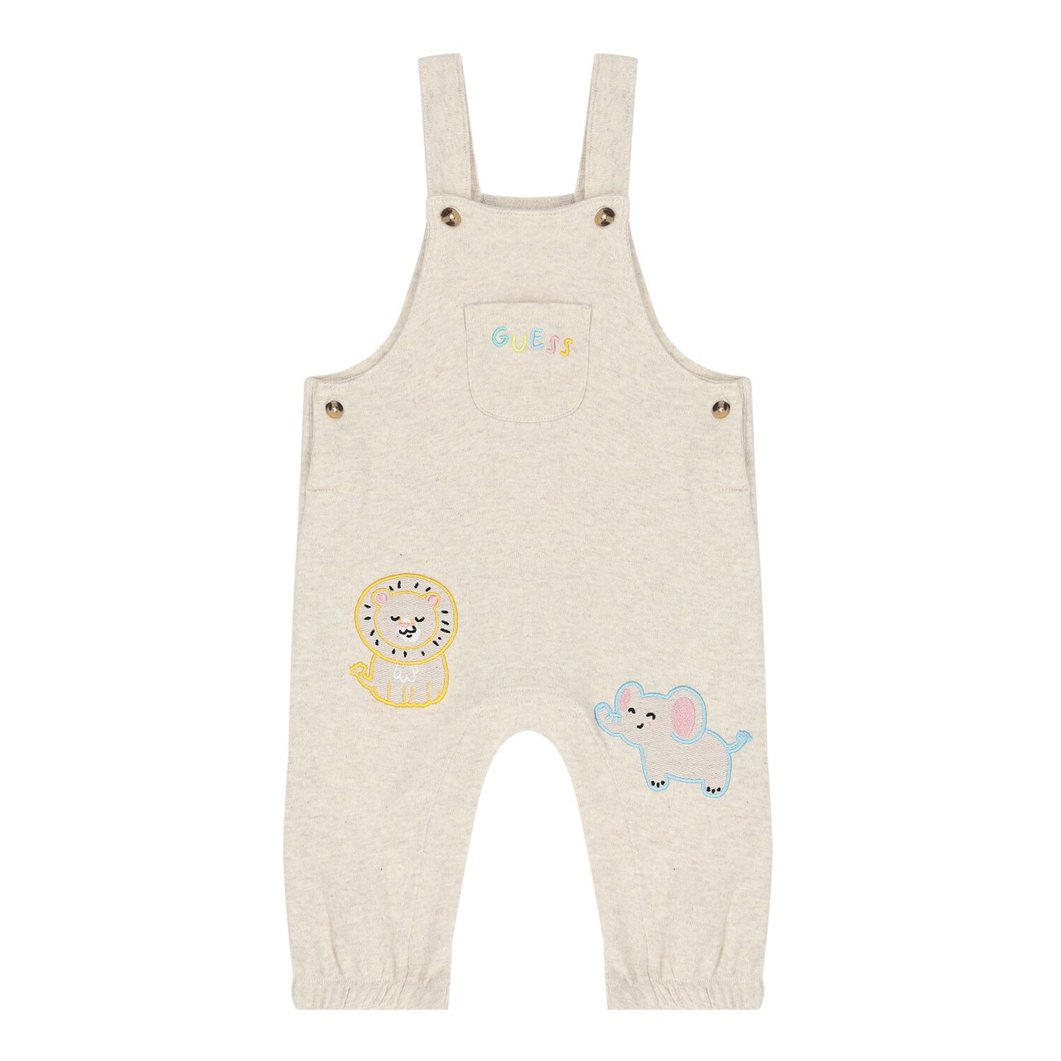 Baby Girls Beige Logo Dungaree Set, 1, hi-res image number null