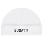 Baby Boys White Logo Hat, 1, hi-res