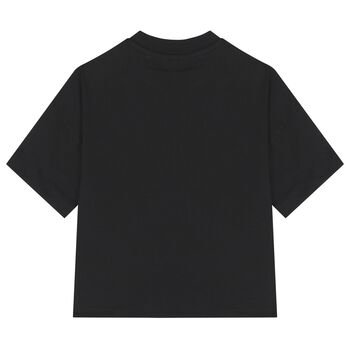 Boys Black Teddy Bear Logo T-Shirt