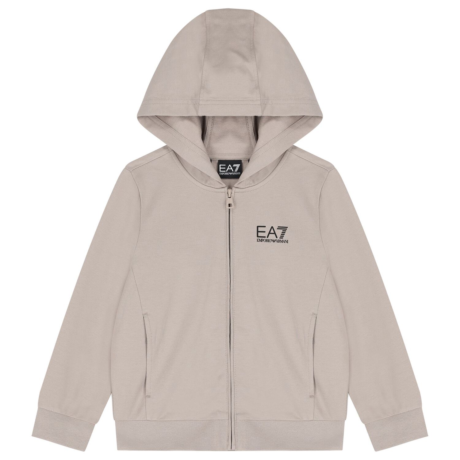 Boys Beige & Black Logo Tracksuit, 1, hi-res