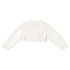 Younger Girls Ivory Knitted Cardigan, 3, hi-res