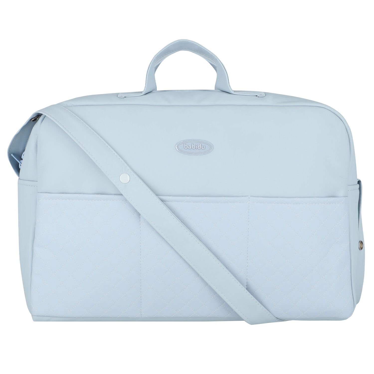 Blue Quilted Baby Changing Bag, 1, hi-res image number null