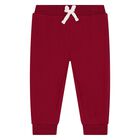 Baby Girls Red Polo Bear Tracksuit, 1, hi-res